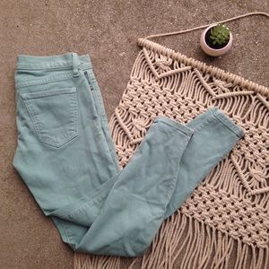 Current/Elliott Jeans Zip Stiletto Faded Teal Size 24